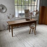 Farmhouse table in oak and walnut 2m