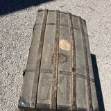 Large antique wooden trunk