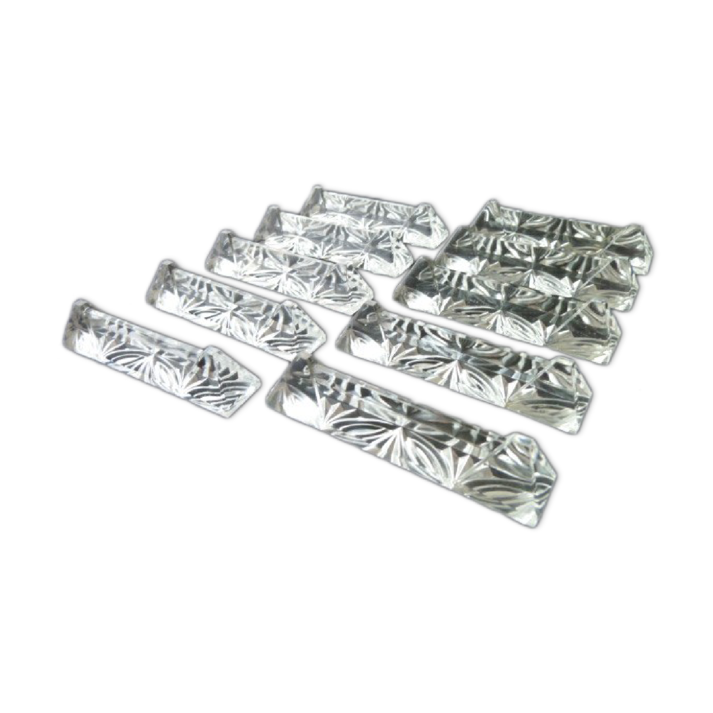 Box of 10 lead crystal knive holders