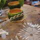 50s molded glass footed bowl