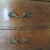 Pair of 2 Louis XV bedside tables - marquetry - 2 drawers - pink marble