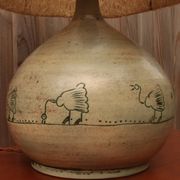 Lampe en céramique Jacques Blin modèle aux oiseaux