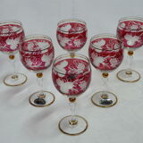 Box of 6 wine glasses in crystal of boheme
