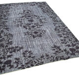 Handmade vintage turkish 1980s 178 cm x 270 cm grey carpet