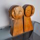 Art Deco bookends, carved wood, France, 1960