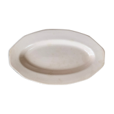 Plat de service st Amand Art Déco rose pâle