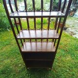 5-tier rattan bookcase shelf