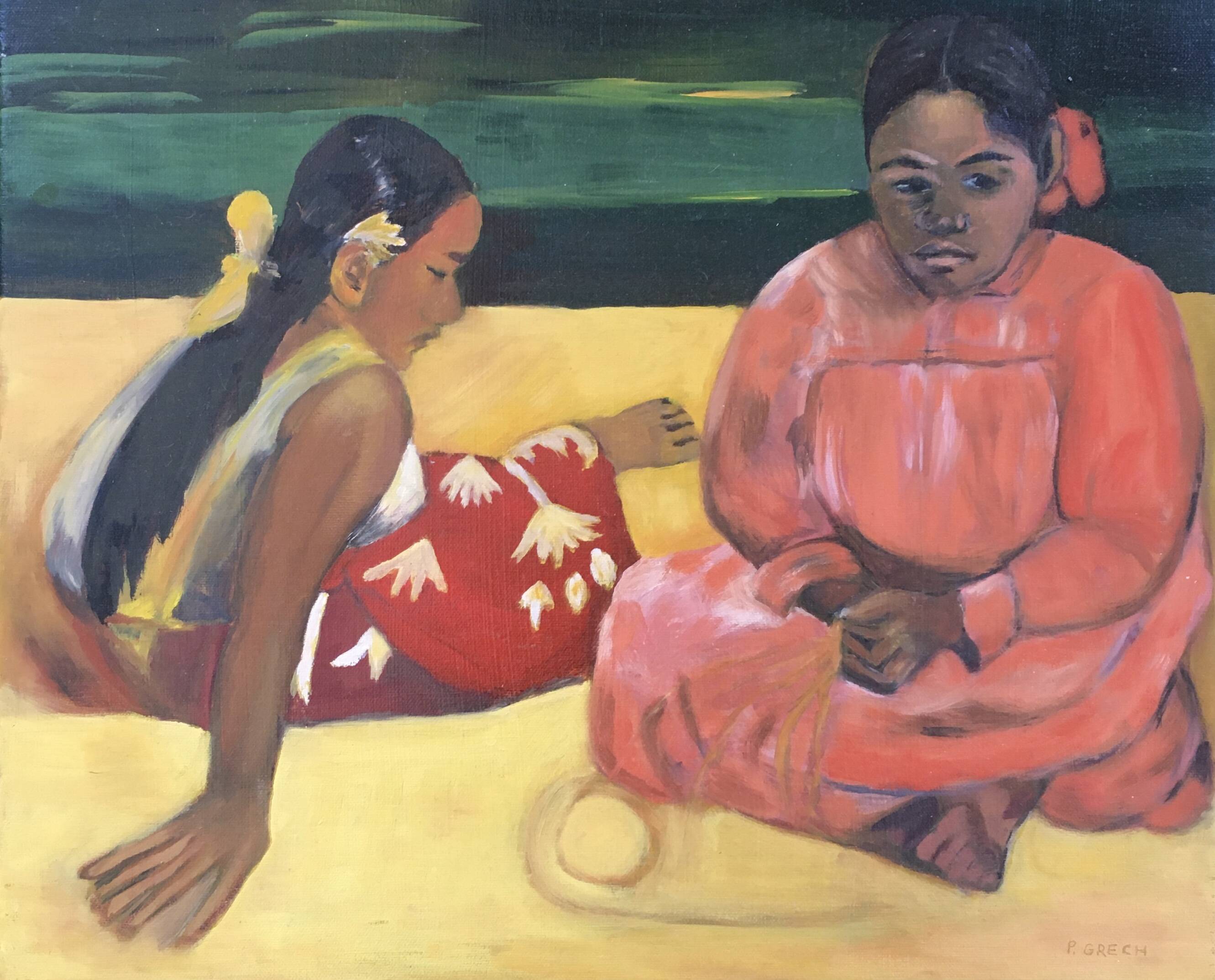 Hexoa painting after Gauguin