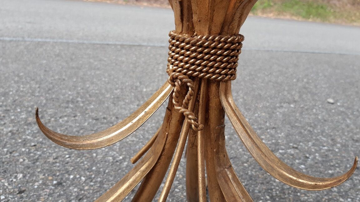 Gold metal side table 1970