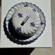 Ceramic cheese dome with lily flower decoration H7 D19