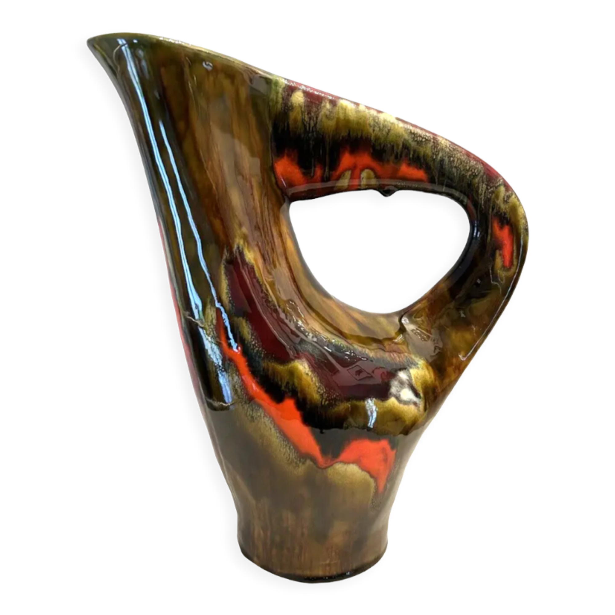 Ceramic vase 60,70s, le brusc, pottery of the var, vintage