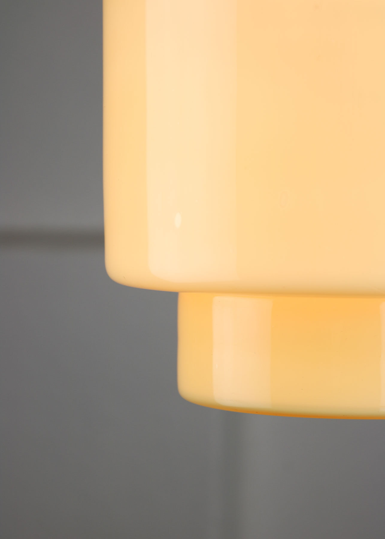 Vintage Mid-century Glass Pendant Lamp