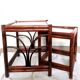 Tables gigogne en rotin vers 1950 de style art déco