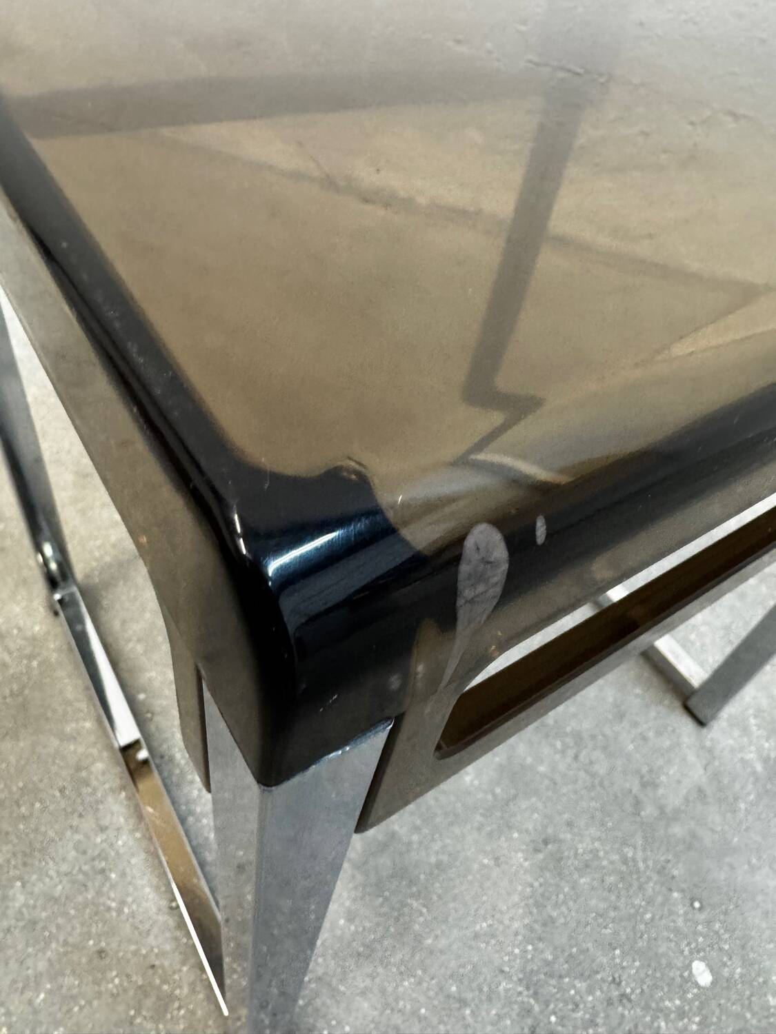 Side table attributed to Marc Berthier, 1970s.