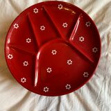 6 assiettes grès rouge années 1960