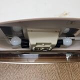 Round tilting mirror with light from 1970 (62cm)