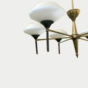 Vintage chandelier in opaline glass