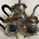 3-piece silver-plated tea set