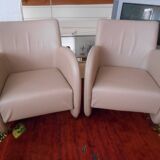 Baxo leather armchair Bernard Massot