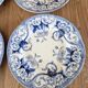 Set of 4 flat plates Creil & Montereau model Flora