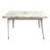 Large white Tolix table in vintage metal, 120 cm x 70.5 cm