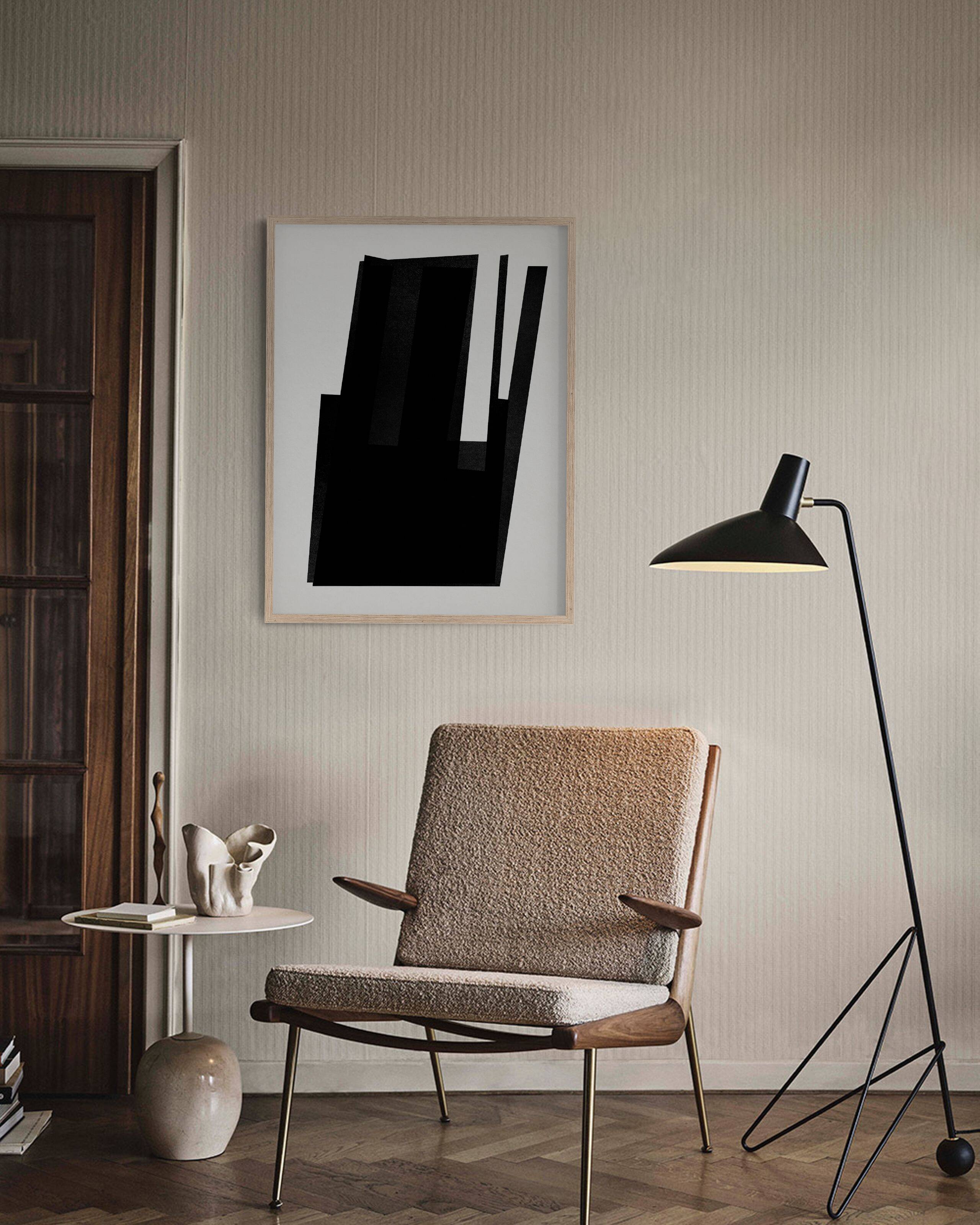Abstract black giclee print, 50x70cm