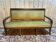 Banquette - Canapé époque Restaurarion en velours de gêne jaune 1830