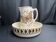Art Deco, brocade jug and ceramic basin by Badonwiller around 1930.