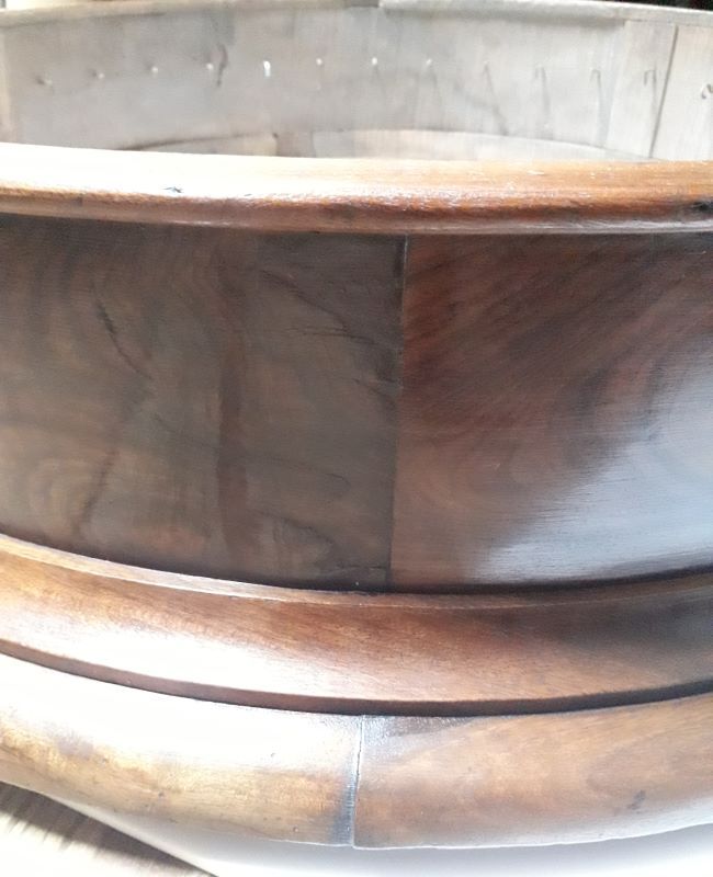 Bed sky, canopy in solid walnut XIX°