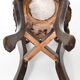 Chinese harness in richly carved wood and marble top