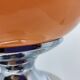 Diderot Delmas lamp in orange opaline with chrome base France 1970 Vintage