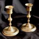 Pair of brass candle holders