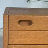 Vintage solid oak chest of drawers