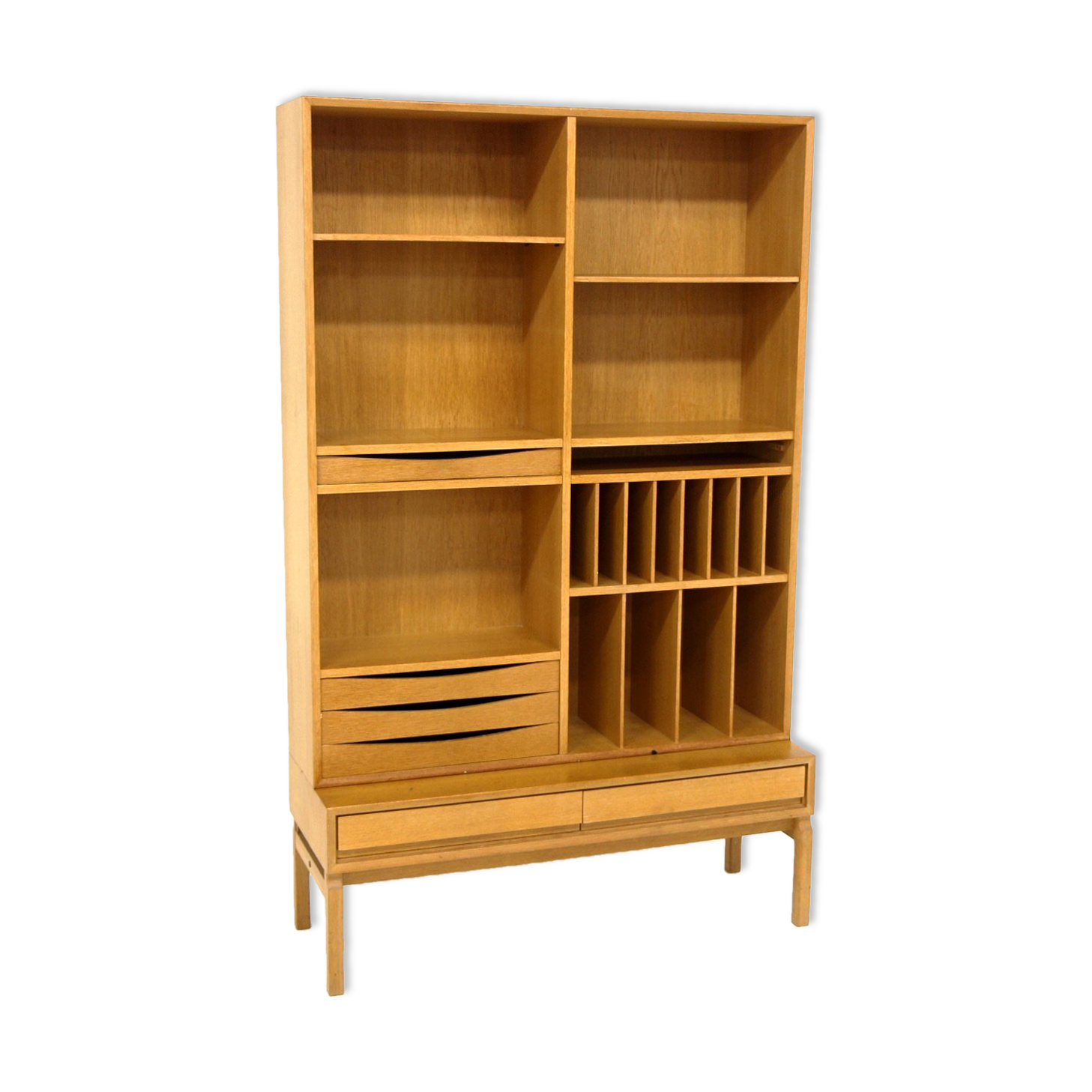 Oak library, Marian Grabinski, Möbel-Ikea, sweden, 1960