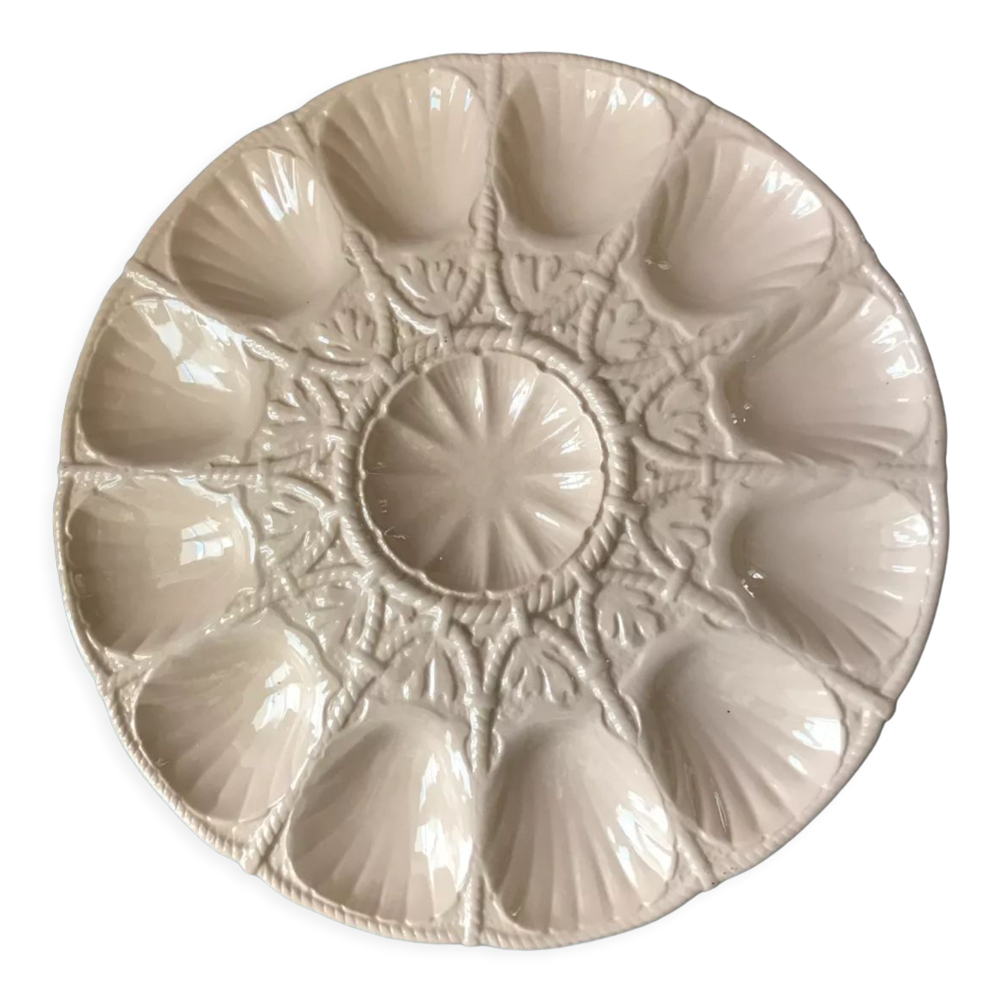 Oyster dish Digoin Sarreguemines