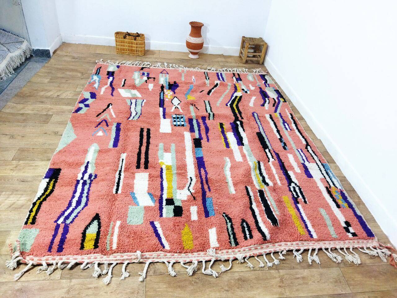 Handmade Moroccan Berber rug 290 X 237 CM