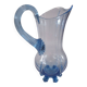 Art Glass Blue Pitcher
