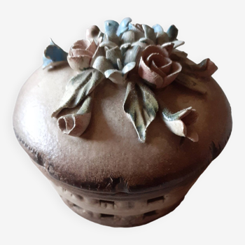 Petite boîte à bijoux décorative floral vintage