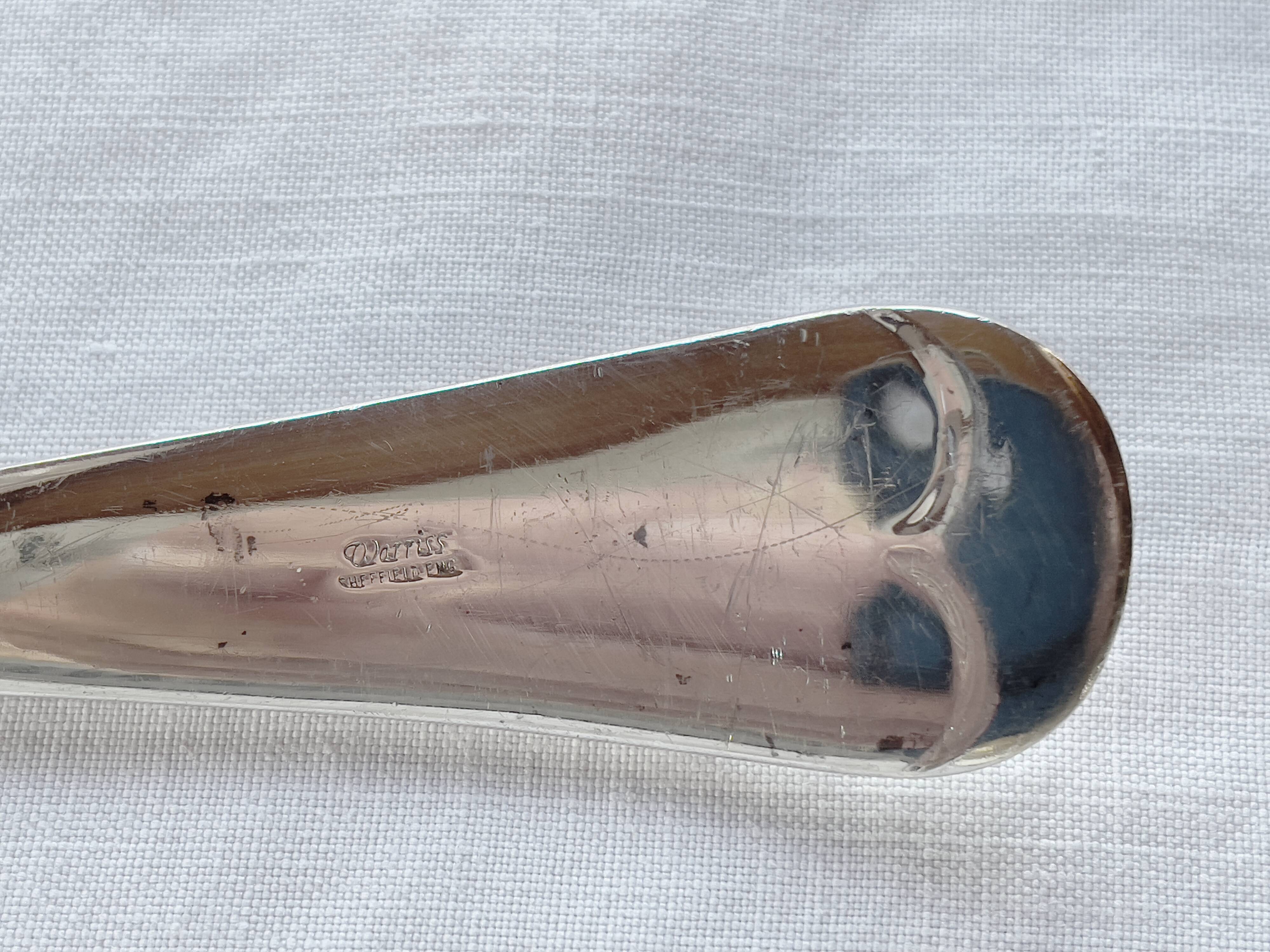 Warriss Sheffield eng 19th century large -32.5 cm- serving spoon