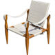 Vintage safari chair 1960s Denmark with canvas minimalist design