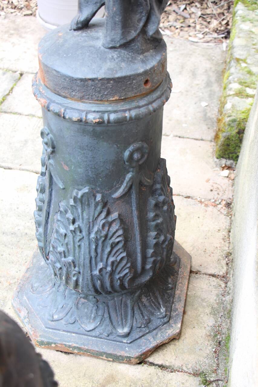 pair of cast iron torchères from the 19th century, foundry L. Gasne in Tusey