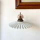 Wall lamp gooseneck in gilded metal and white opaline
