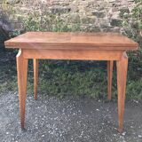 Vintage extendable wallet table in teak and beech.