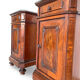 A pair of antique walnut bedside tables from the 1890s.