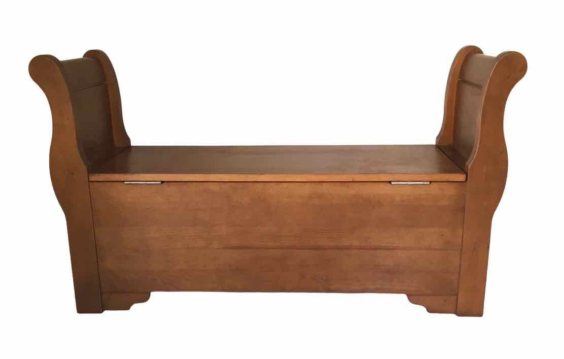 Trunk bench 2 places, cherry wood