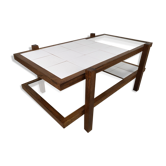 Table basse vintage double plateaux
