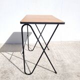 Refurbished vintage hairpin legs side table