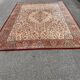 Large industrial Persian carpet in burgundy wool, carpet sample 250x350cm.