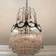 Pink Murano Glass Rod Chandelier