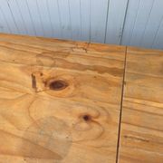 Large farmhouse dining room table 250cm in solid pine turned legs 1990